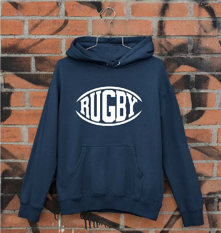 Rugby Unisex Hoodie for Men/Women Hoodie with Applique Textured Unique