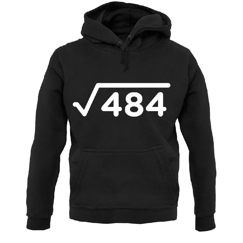 Square Root Birthday 22 Unisex Hoodie Hoodie with Hem Ribbing Snug Secure