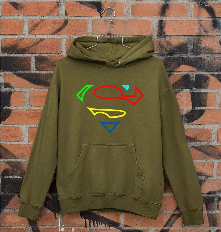 Superman Superhero Unisex Hoodie for Men/Women Hoodie with Slit Hem Functional Movement