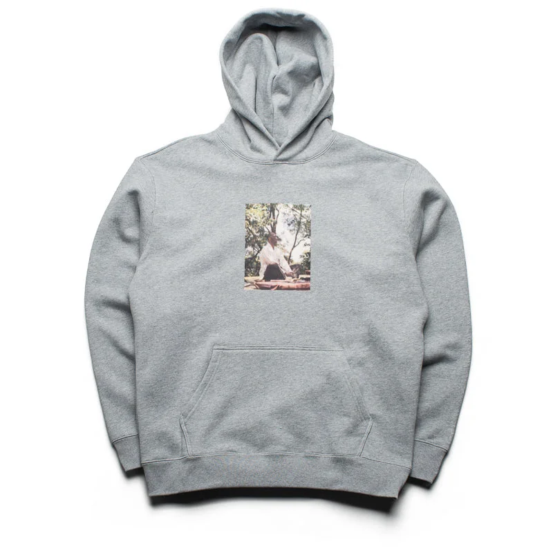 Supervsn Inside Out Hoodie - Heather Grey Hoodie with Cuffed Sleeves Snug Secure