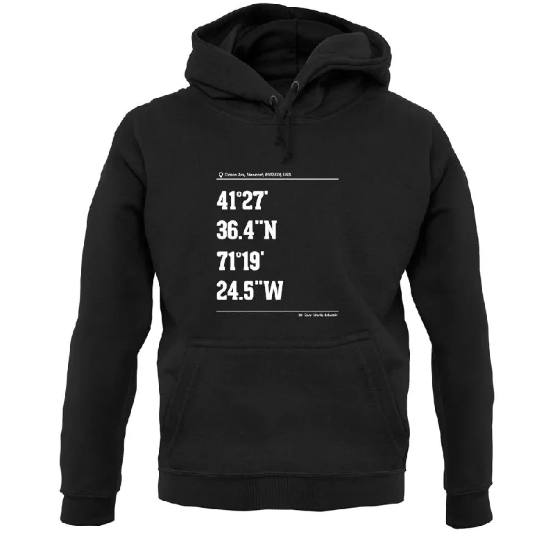 Surfing Coordinates Rugglesinnewport Unisex Hoodie Oversized Hoodie Comfort Casual