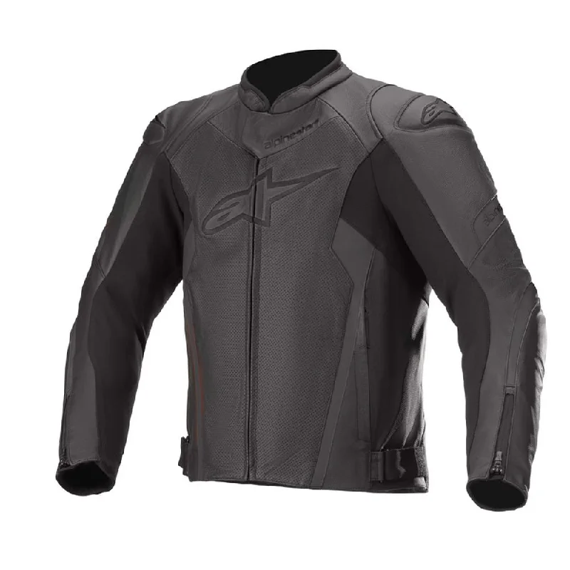 Alpinestars - Faster V2 Air Leather Black/Black Jacket Striped Jacket Polka Dot Jacket Floral Jacket