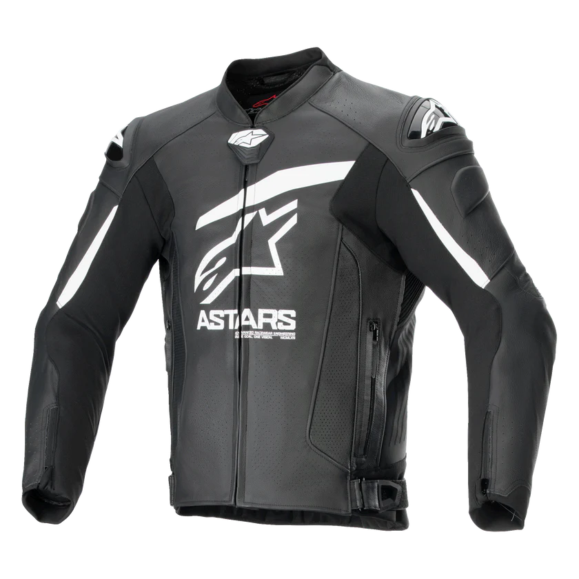 Alpinestars - GP Plus R V4 Black/White Airflow Leather Jacket Plaid Jacket Tartan Jacket Houndstooth Jacket