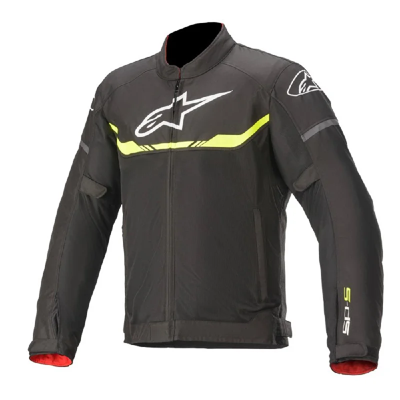 Alpinestars - T-SPS Air Black/Yellow Jacket Boat Neck Shawl Collar Notched Collar