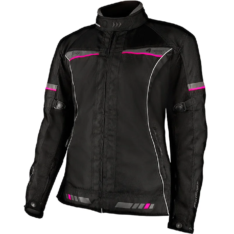 Moto Dry - 4 Seasons Ladies Black/Pink Jacket Wool Jacket Cashmere Jacket Tweed Jacket