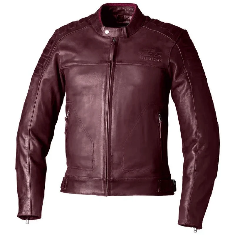 RST- Isle Of Man TT Brandish 2 Oxblood Jacket Tiered Jacket Buttoned Jacket Zippered Jacket