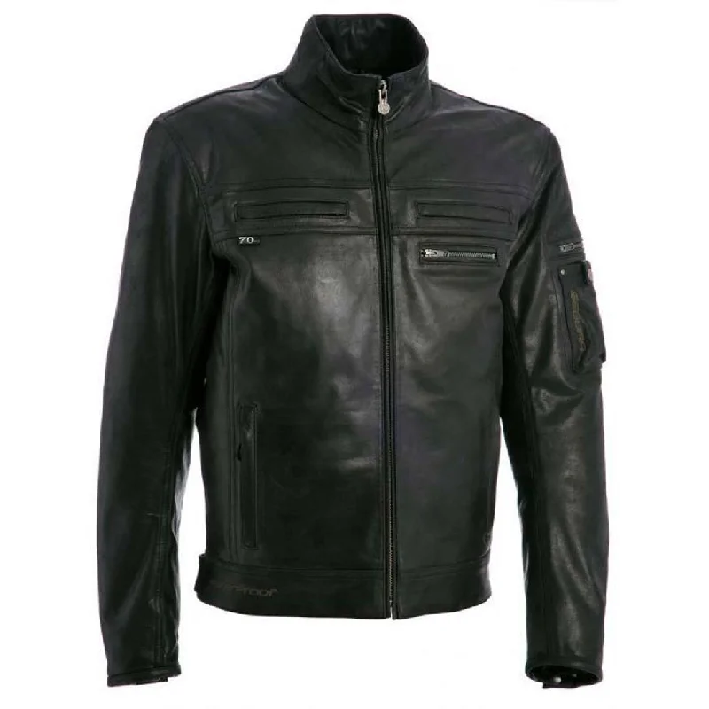 Segura - Brooke Black Leather Jacket Wool Jacket Cashmere Jacket Tweed Jacket