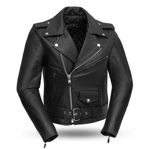 Women's Basic Motorcycle Jacket Front Pockets Side Pockets Patch Pockets