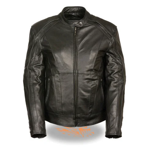 Ladies Black Leather Jacket with Black Wing Detail 1952 Satin Jacket Silk Jacket Chiffon Jacket