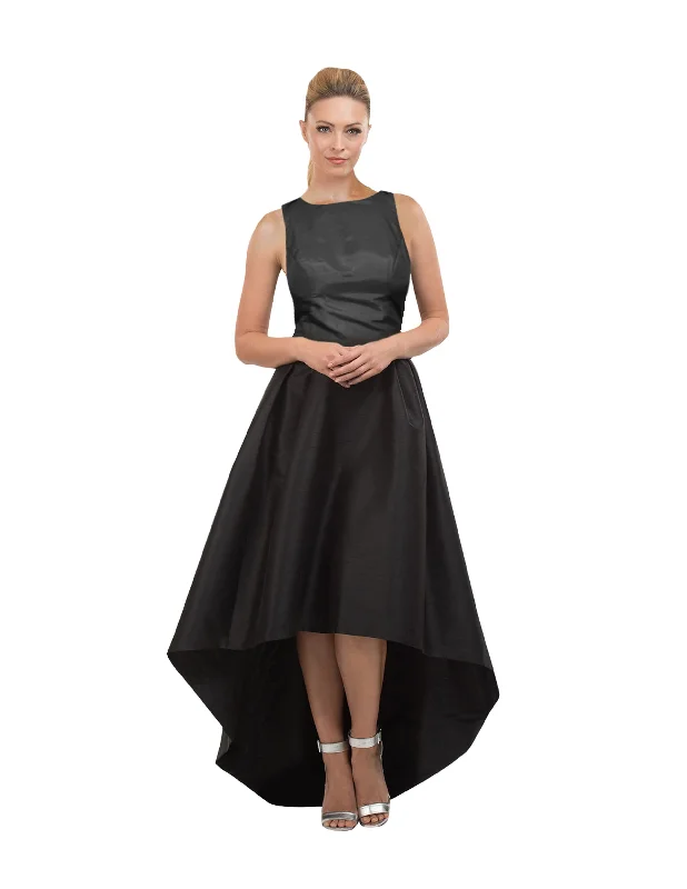 Chloe Bodice With Archer High Low Skirt in Shantung chiffon skirt airy