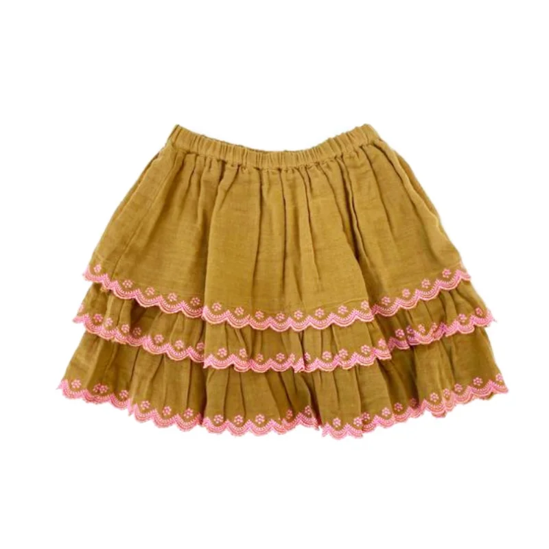 Bella & Lace Eugenie Skirt - Pumpkin Soup velvet skirt rich