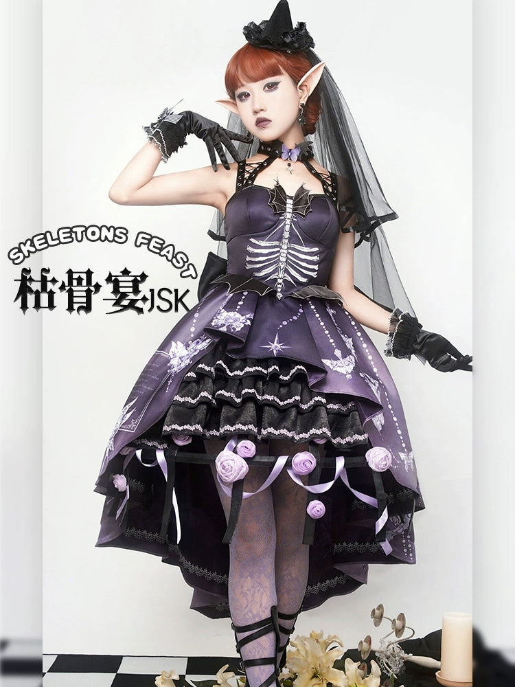 Skeleton's Feast Jumperskirt Set a-line skirt cut