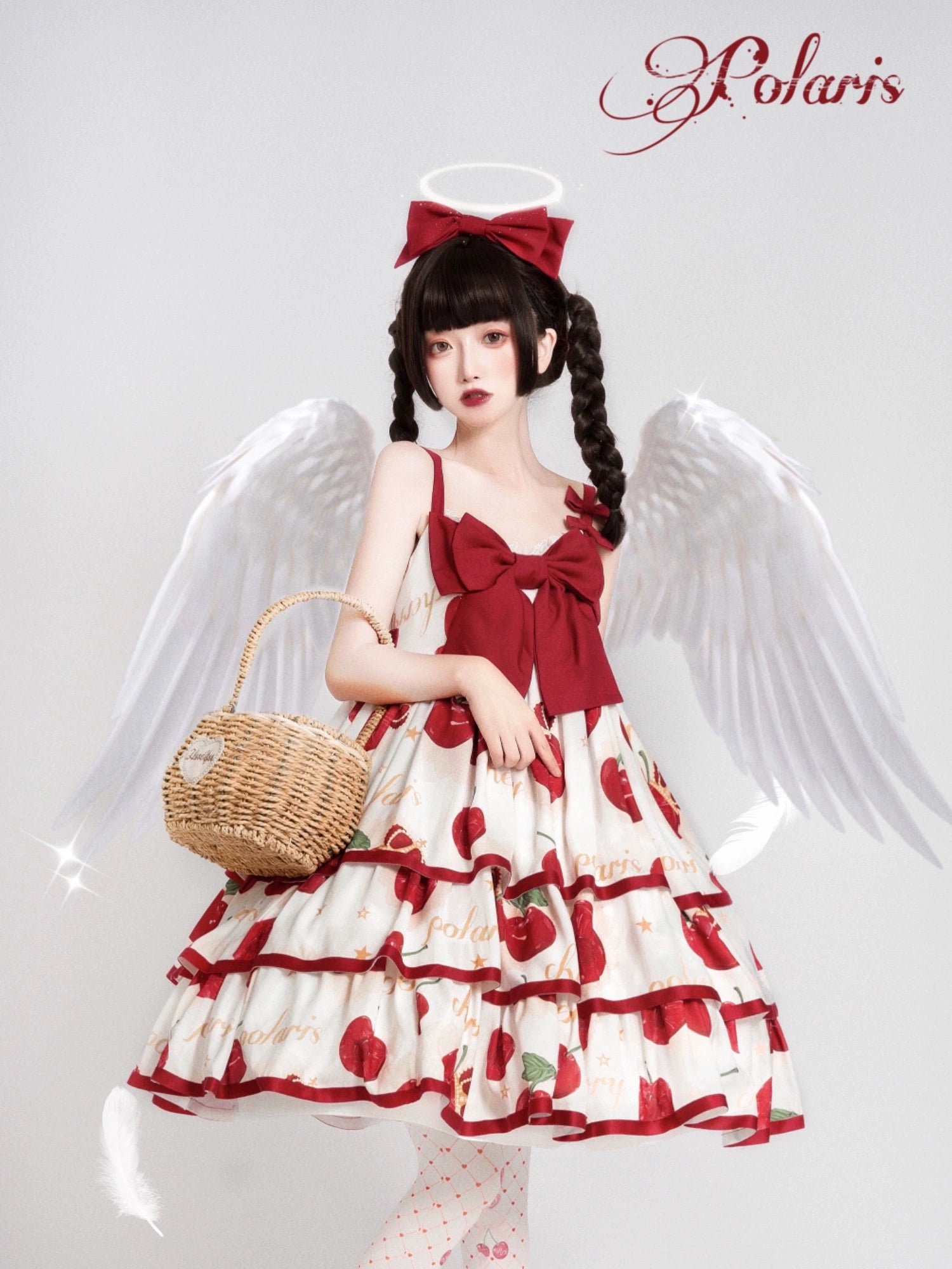 Cherry Crown Jumperskirt elastic waist skirt