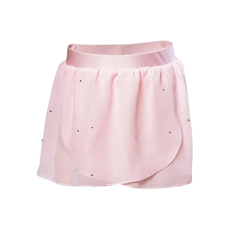 Flo Dancewear Georgette Practice Skirt - Pink denim skirt stylish