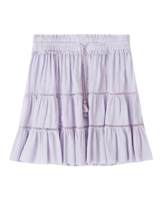 Lioline Skirt Lilac button skirt front