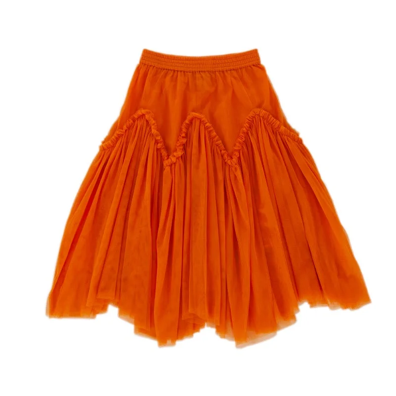 Peggy Harper Skirt - Peach Caramel cashmere skirt fine