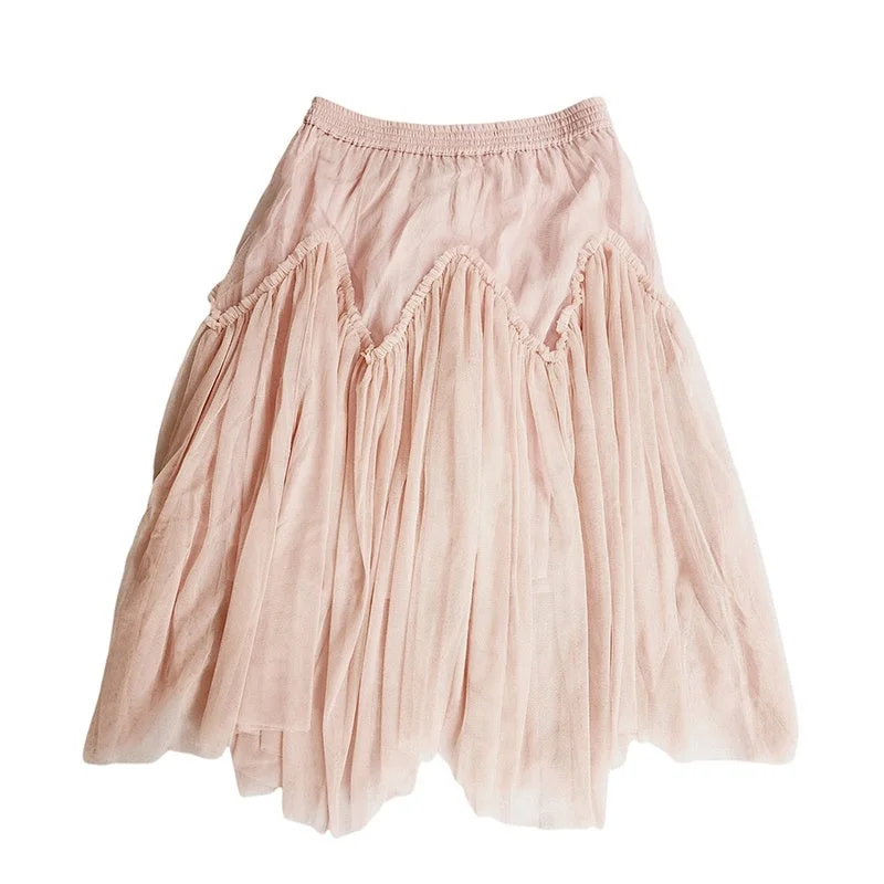 Peggy Harper Skirt - Primrose Pink velvet skirt plush