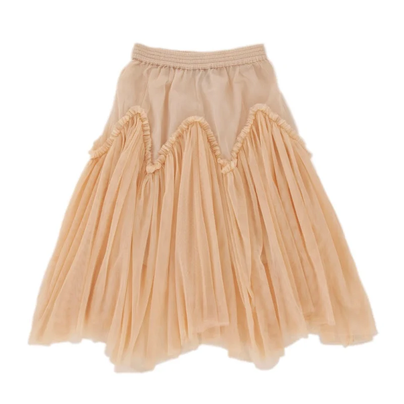 Peggy Harper Skirt - Tapioca corduroy skirt textured