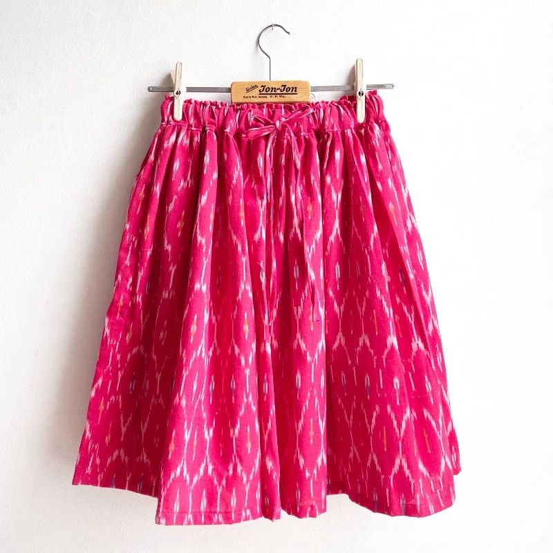 Shorties Long Skirt - Red Ikat velvet skirt sumptuous