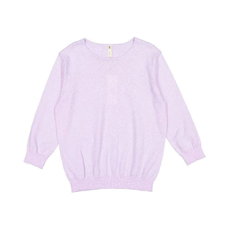 Ava and Lu Lilac Crewneck Sweater Iron Safe Non-Iron Wrinkle Free