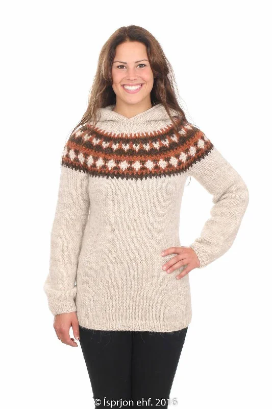 Iðunn - Icelandic Sweater - Ivory Heather Terry Terry Cloth Terry Knit