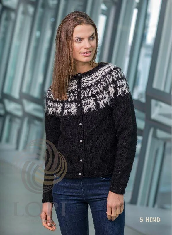 HIND Léttlopi wool sweater - Knitting Kit Front Pockets Side Pockets Patch Pockets