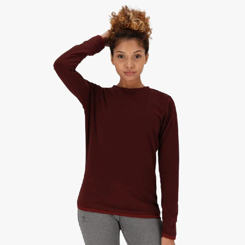 Salomon Womens Kabru Sweater Cherry Silk Blend Satin Velvet