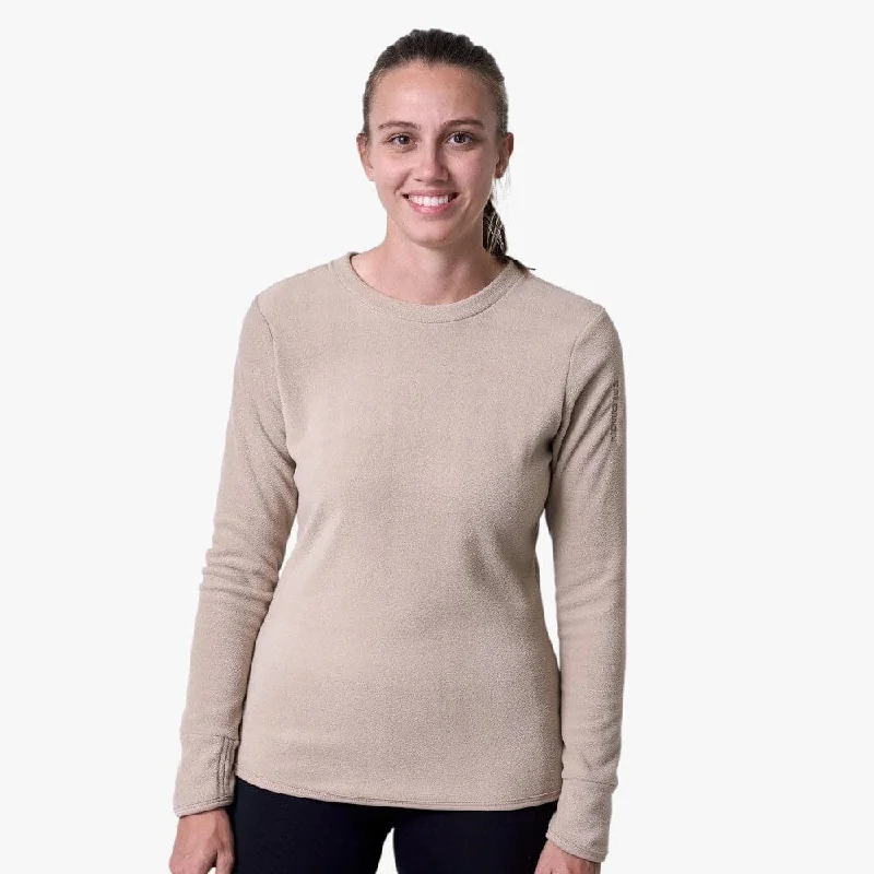 Salomon Womens Kabru Sweater Plaza Taupe Zippered Front Buttoned Front Snap Front