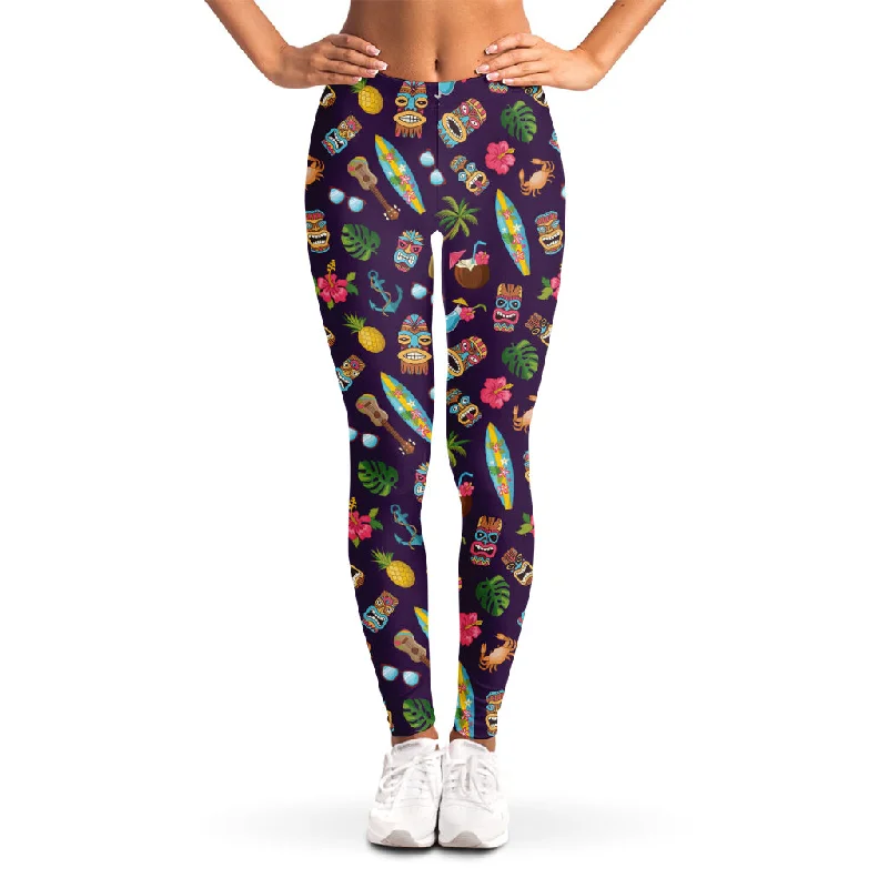 Summer Totem Pattern Print Women's Leggings Trendy Fitness Leggings