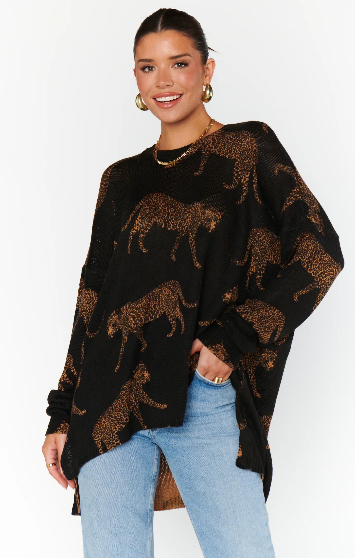 SHOW ME YOUR MUMU BONFIRE SWEATER Welt Pockets Slit Pockets Flap Pockets