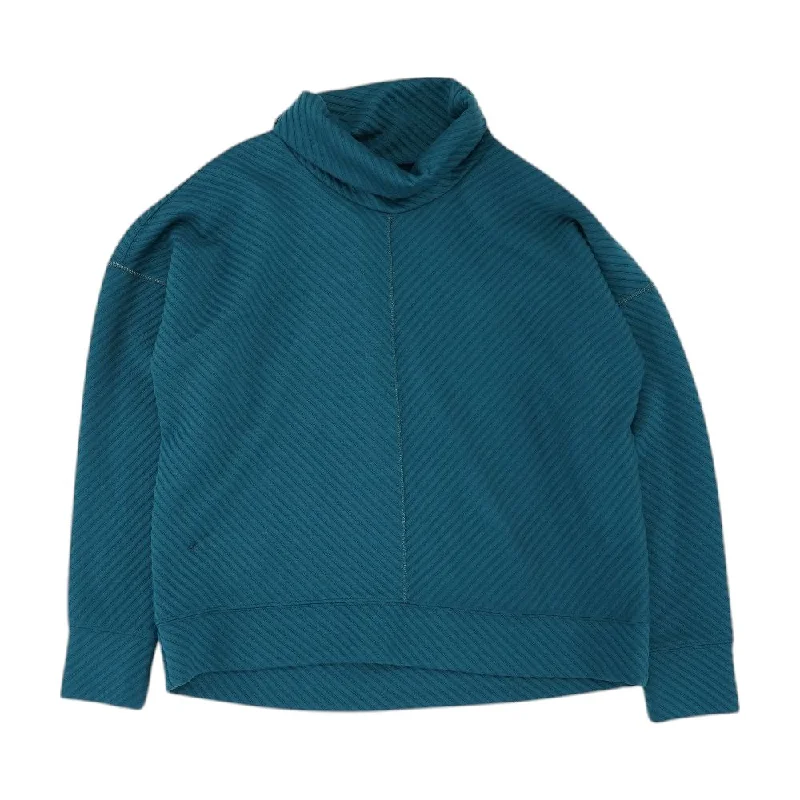 Teal Solid Turtleneck Sweater Rayon Fabric Velvet Fabric Corduroy Fabric