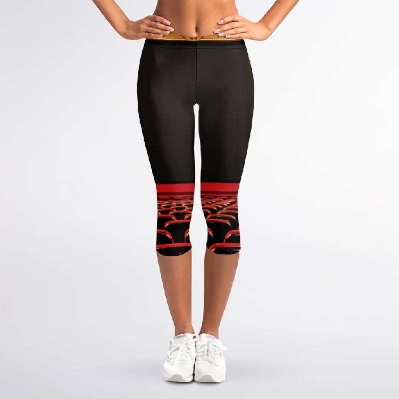 Theatre Stage Print Women's Capri Leggings Fashionable Sports Leggings