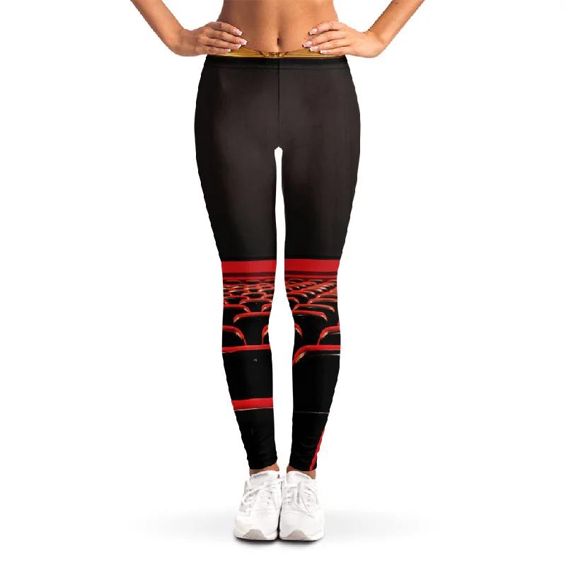 Theatre Stage Print Women's Leggings Trendy Cut-Out Activewear Leggings