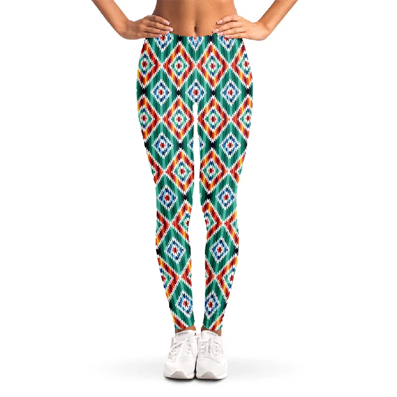 Tribal Navajo Pattern Print Women's Leggings Stylish Stretch Pants Leggings