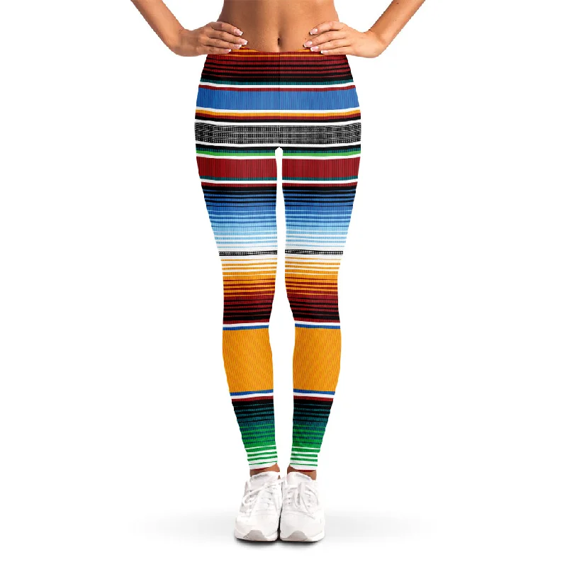 Tribal Serape Blanket Pattern Print Women's Leggings Comfortable Yoga Tights Leggings