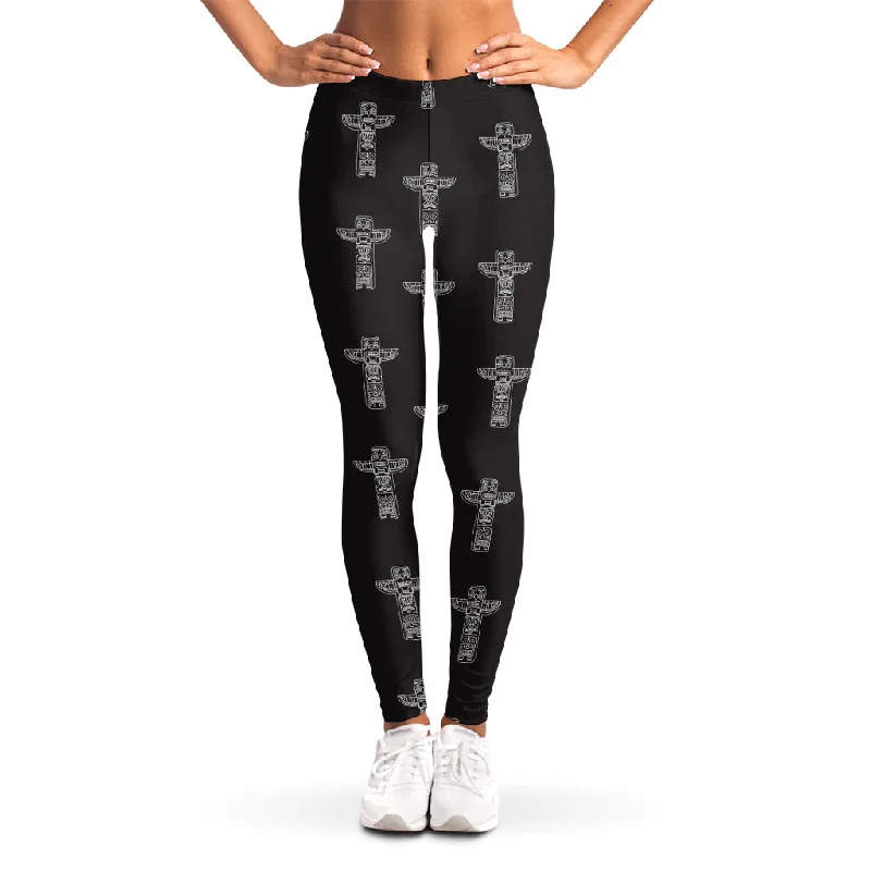 Tribal Totem Pattern Print Women's Leggings Fashionable Printed Legging Pants