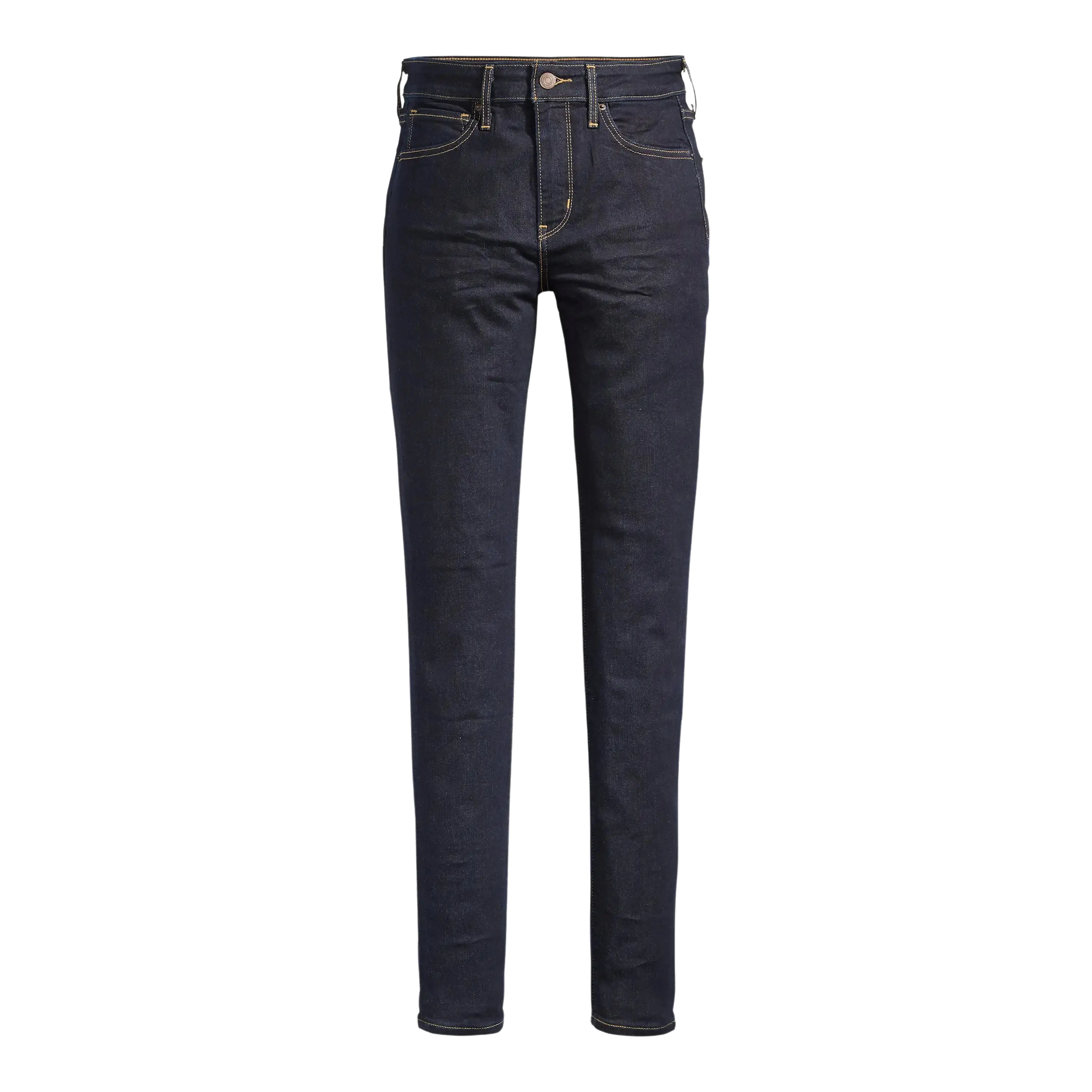 Levi's 721 High-Waisted Skinny Jeans in To The Nine - Blue Casual Distressed Denim Jeans