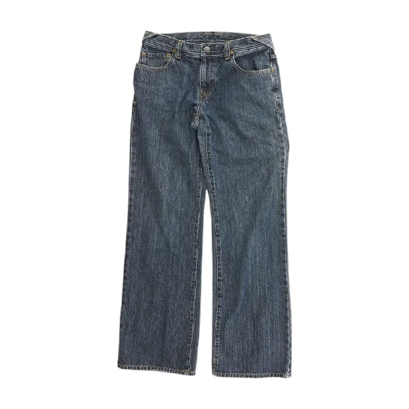 Blue Solid Jeans Casual Straight-Leg Jeans