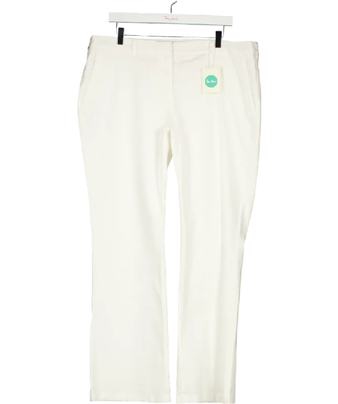 Boden White Bootleg Jeans UK 18 Trendy Skinny Fit Jeans