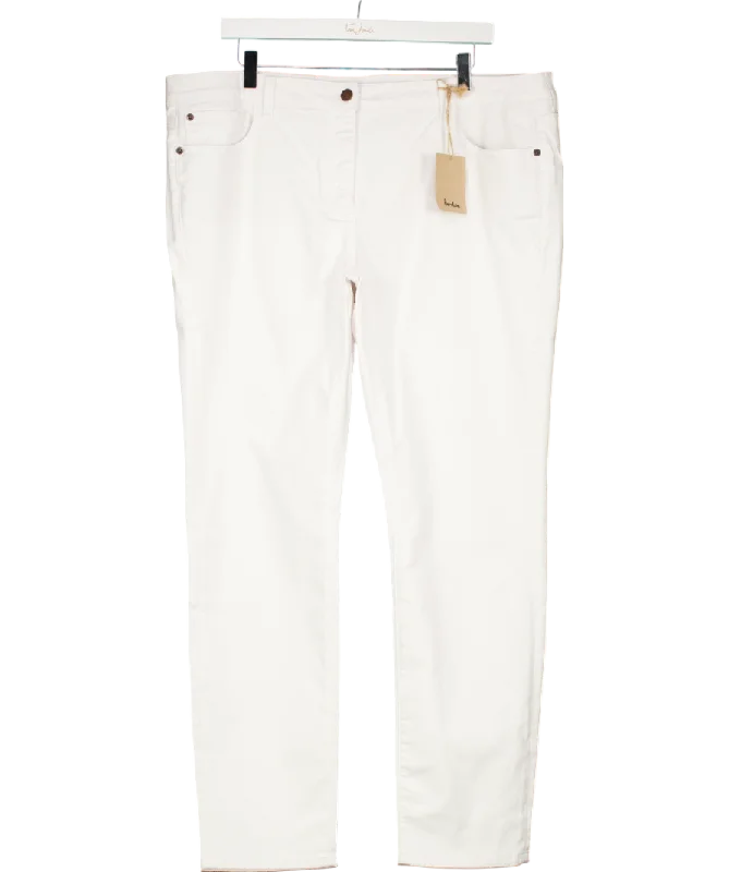 Boden White Skinny Jeans UK 20 Cozy Wide-Legged Jeans