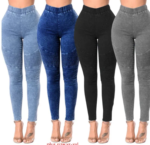 Creased Women'S High-Waisted Butt-Lifting Women'S Jeans Comfortable Ankle Jeans