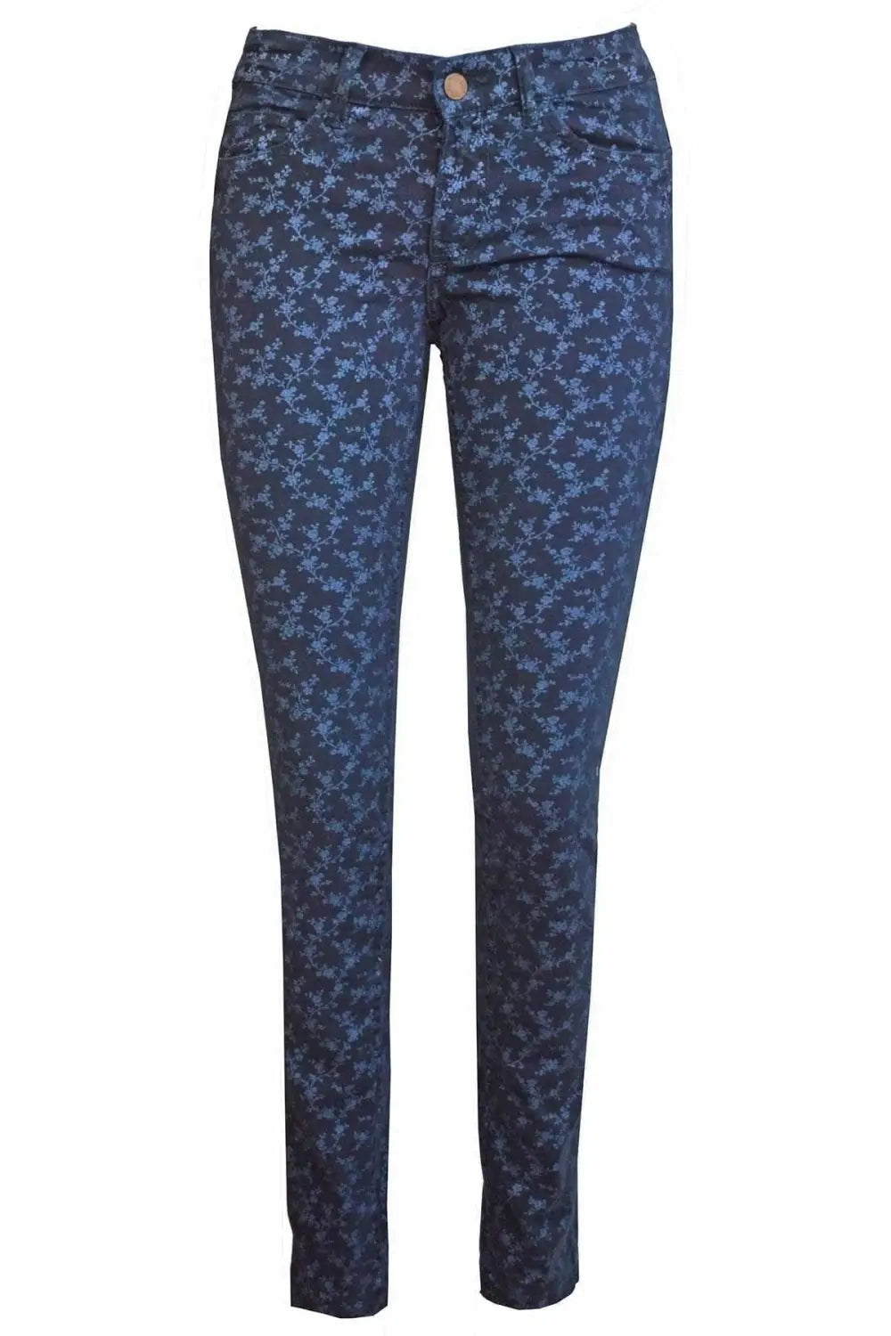 Ditsy Floral Jeans Cozy Stretch High-Waist Jeans