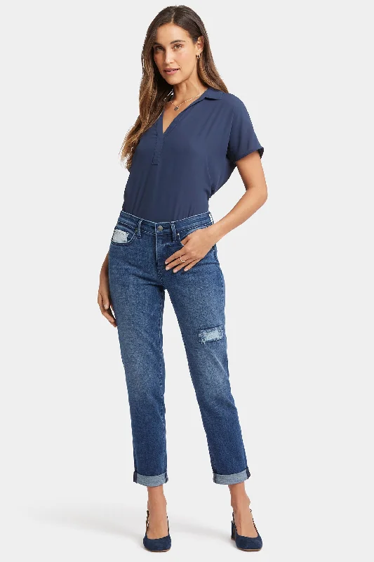 Margot Girlfriend Jeans - Moonlight Fashionable Straight Fit Denim