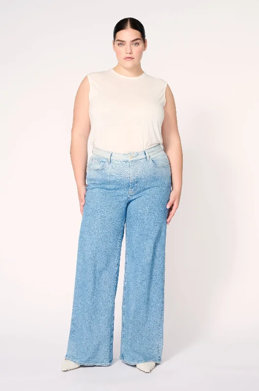 NCE PLUS - WIDE LEG JEANS | DIP DYED Comfortable Stretch Fit Jeans