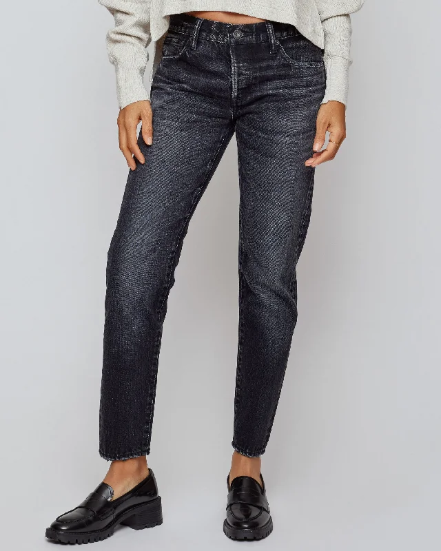 Vellflower Tapered Jeans Chic Rip-Detail High-Waist Jeans