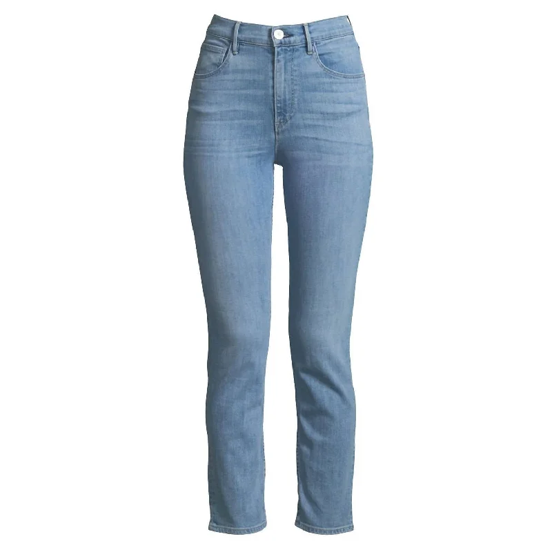 Women Colette Slim Crop W4 Jeans In Blue Comfortable Straight-Legged Denim